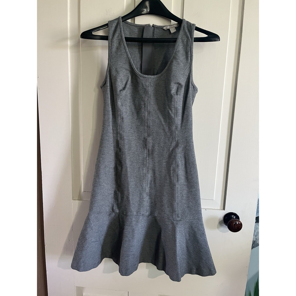 Banana Republic Gray Dress Sleeveless Racer Back Seam Fit & Flare Size 2 Tennis